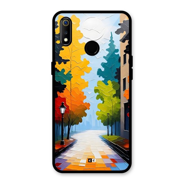 Paper Street Glass Back Case for Realme 3