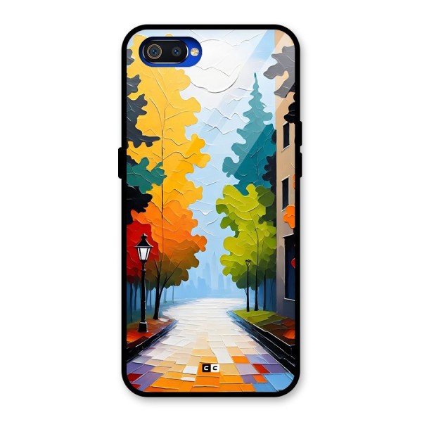 Paper Street Glass Back Case for Realme C2