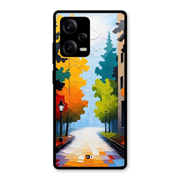 Paper Street Glass Back Case for Redmi Note 12 Pro