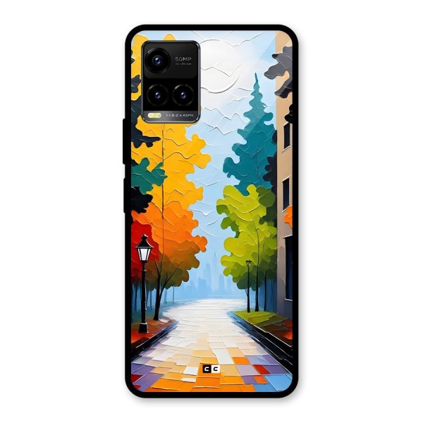 Paper Street Glass Back Case for Vivo Y21A