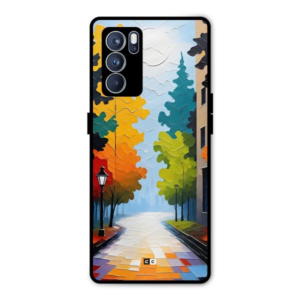 Paper Street Metal Back Case for Oppo Reno6 Pro 5G