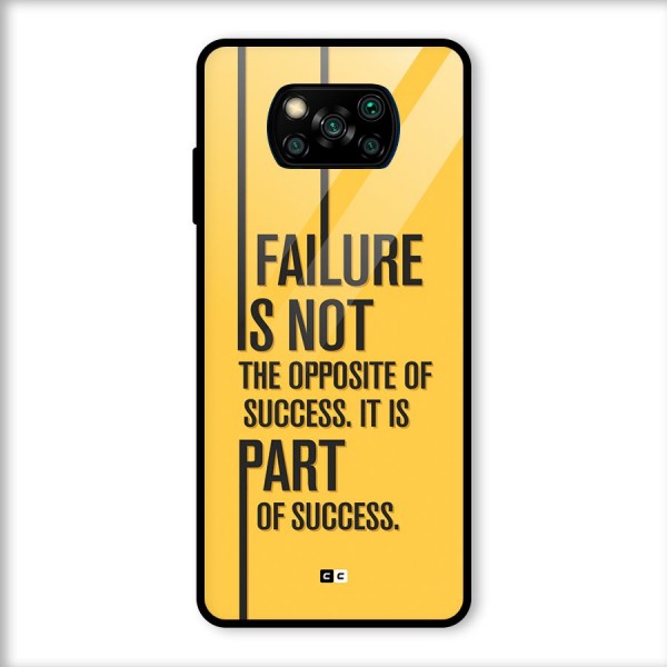 Part Of Success Glass Back Case for Poco X3