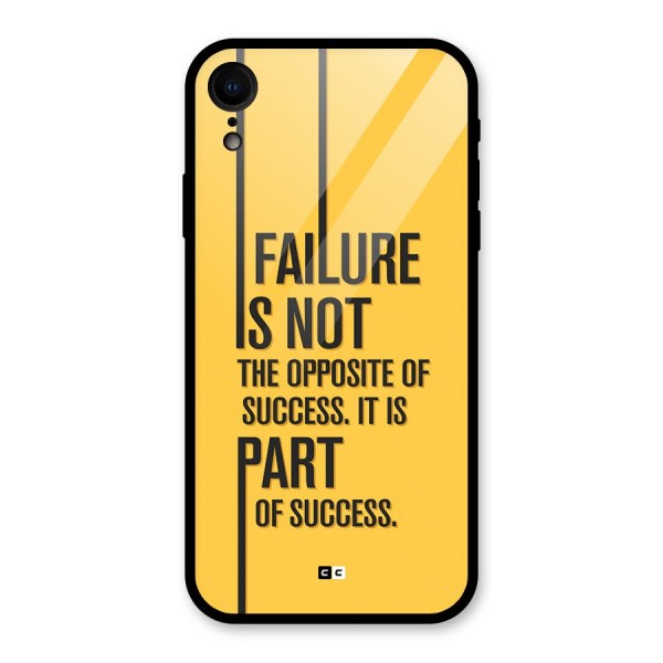 Part Of Success Glass Back Case for iPhone XR