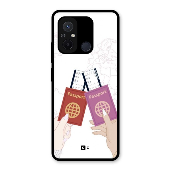 Passport Drive Glass Back Case for Redmi 12C