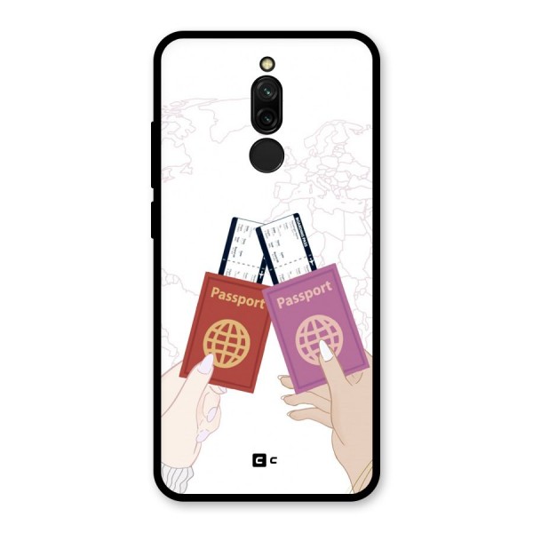 Passport Drive Glass Back Case for Redmi 8