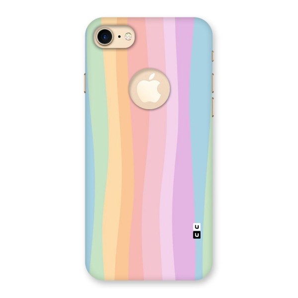 Pastel Curves Back Case for iPhone 7 Logo Cut