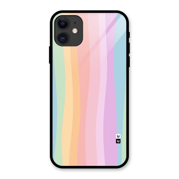 Pastel Curves Glass Back Case for iPhone 11