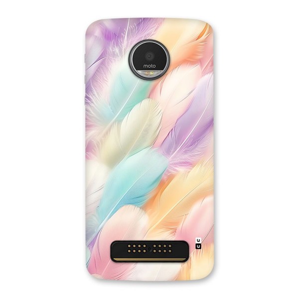 Pastel Feather Back Case for Moto Z Play