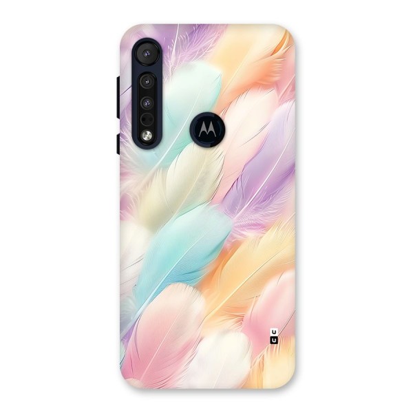 Pastel Feather Back Case for Motorola One Macro