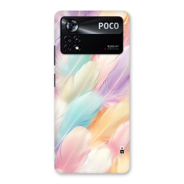 Pastel Feather Back Case for Poco X4 Pro 5G