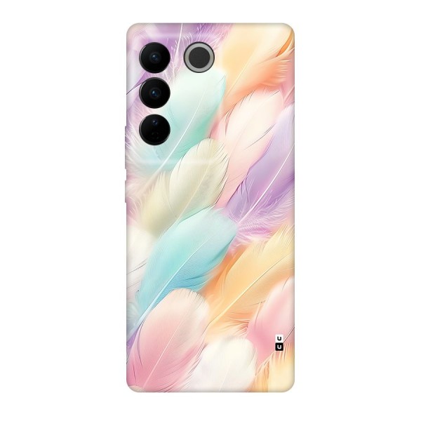 Pastel Feather Back Case for Vivo V27