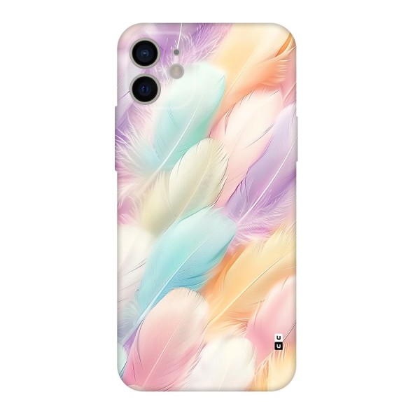 Pastel Feather Back Case for iPhone 11
