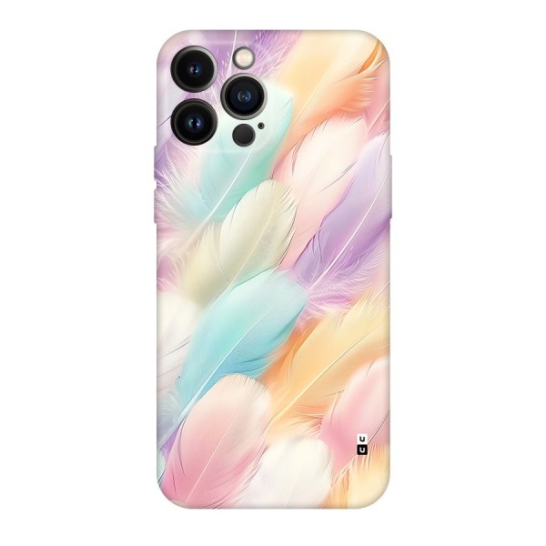 Pastel Feather Back Case for iPhone 13 Pro Max