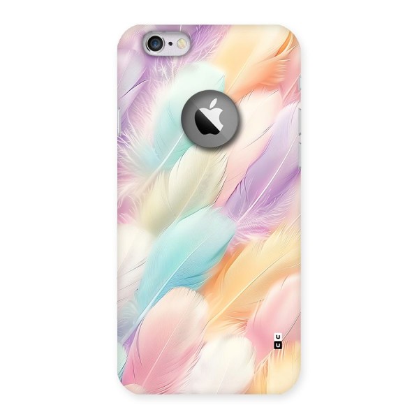 Pastel Feather Back Case for iPhone 6 Logo Cut