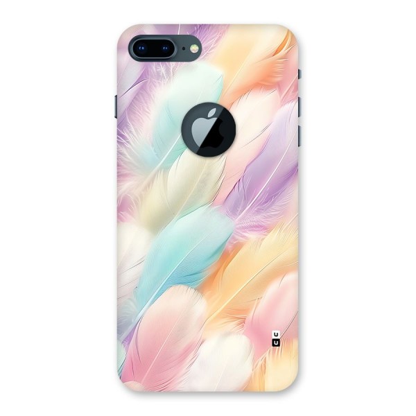 Pastel Feather Back Case for iPhone 7 Plus Logo Cut