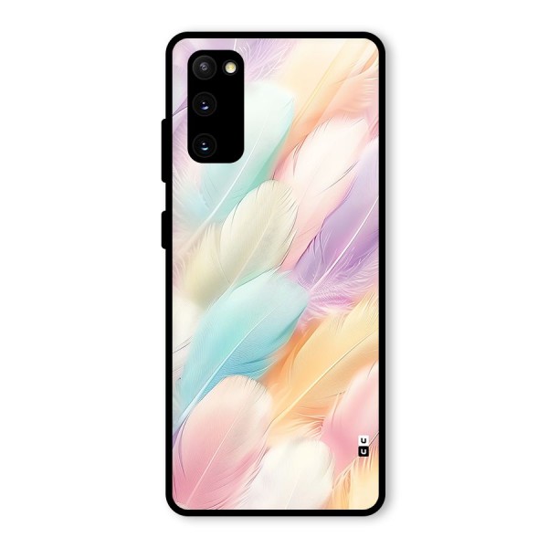 Pastel Feather Glass Back Case for Galaxy S20 FE 5G