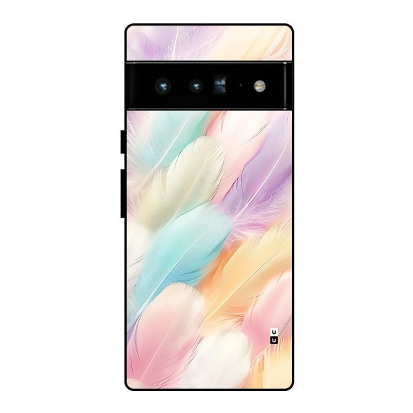 Pastel Feather Glass Back Case for Google Pixel 6 Pro
