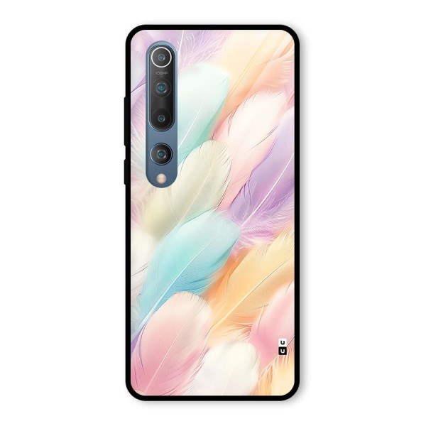 Pastel Feather Glass Back Case for Mi 10