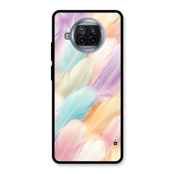 Pastel Feather Glass Back Case for Mi 10i