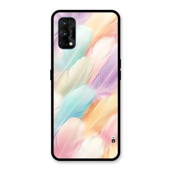 Pastel Feather Glass Back Case for Realme 7 Pro