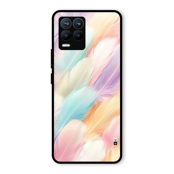 Pastel Feather Glass Back Case for Realme 8 Pro
