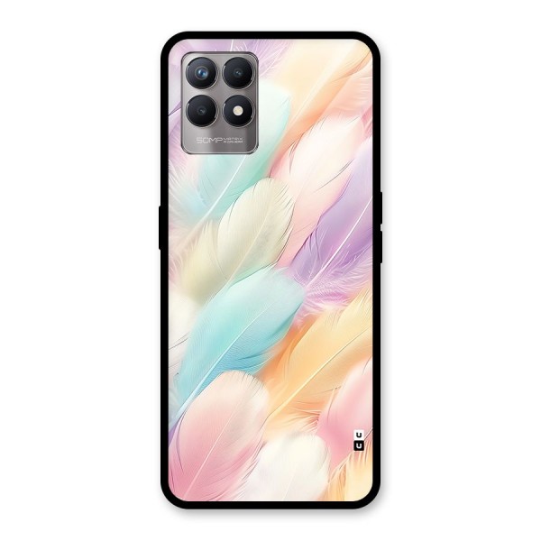 Pastel Feather Glass Back Case for Realme Narzo 50