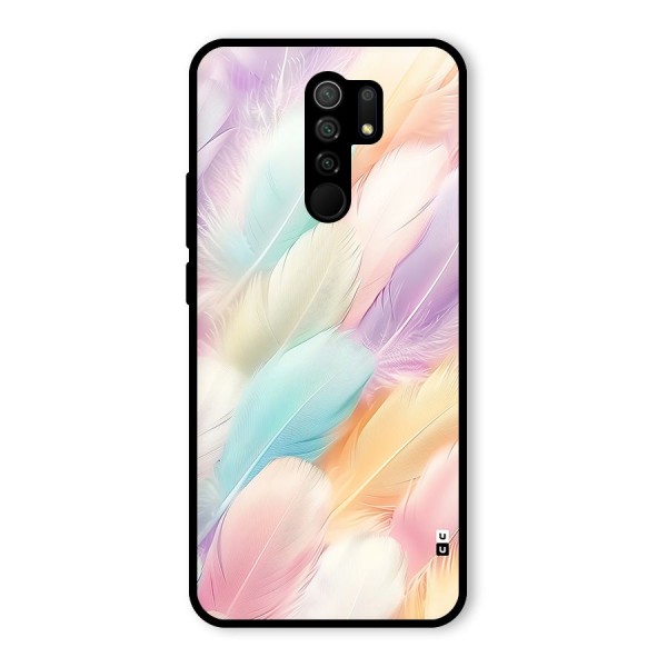 Pastel Feather Glass Back Case for Redmi 9 Prime