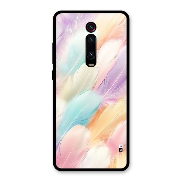 Pastel Feather Glass Back Case for Redmi K20 Pro