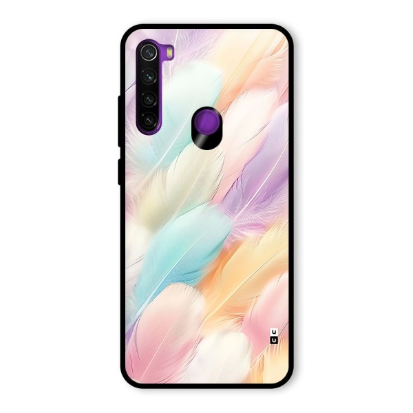Pastel Feather Glass Back Case for Redmi Note 8