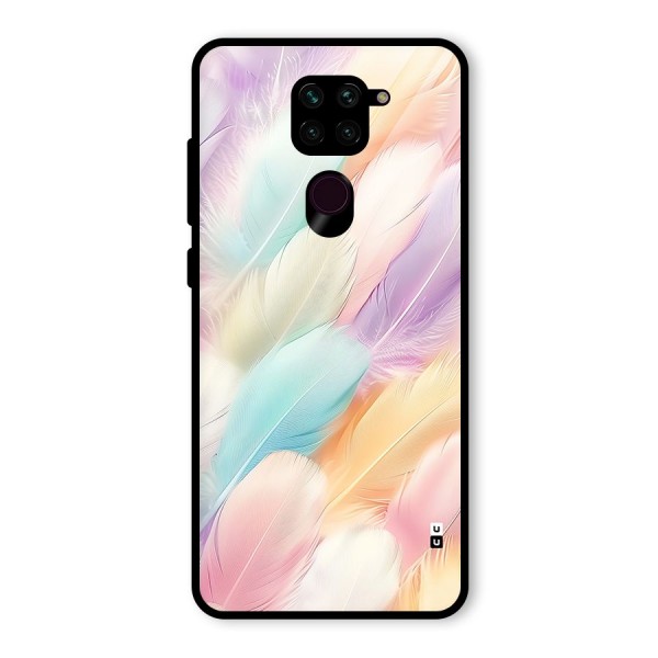 Pastel Feather Glass Back Case for Redmi Note 9