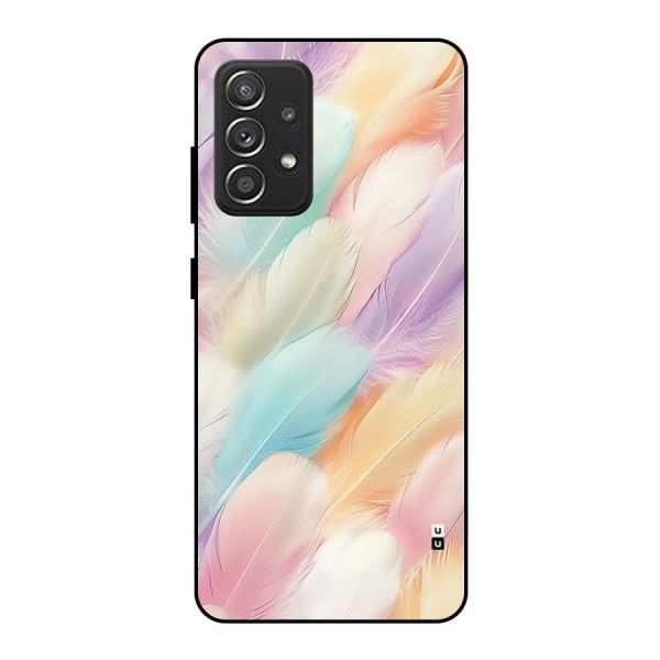 Pastel Feather Metal Back Case for Galaxy A52