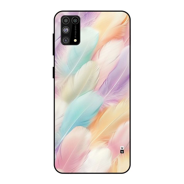 Pastel Feather Metal Back Case for Galaxy F41