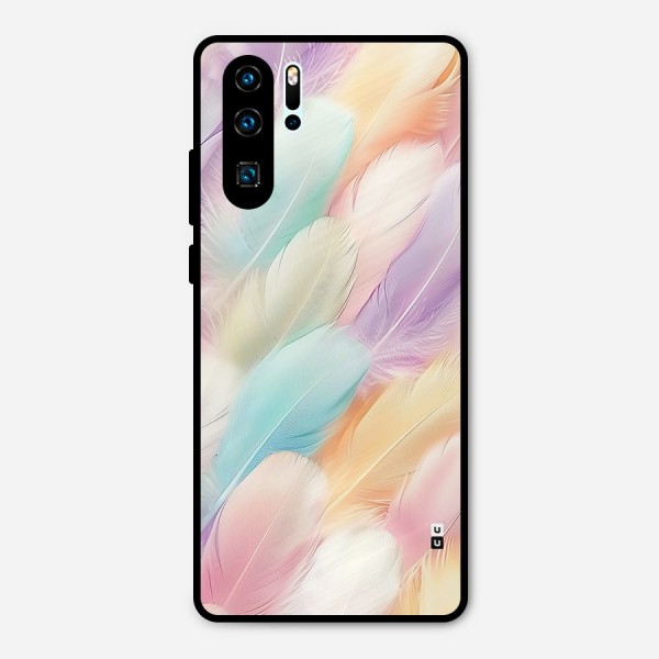 Pastel Feather Metal Back Case for Huawei P30 Pro