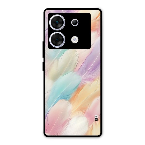 Pastel Feather Metal Back Case for Infinix Zero 30 5G