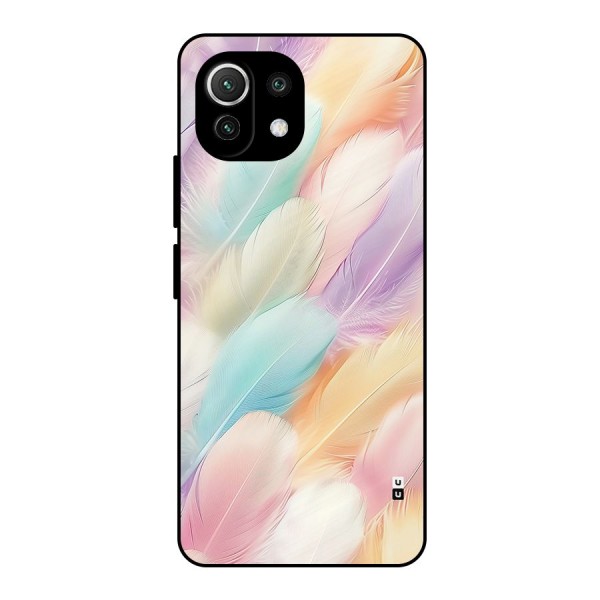 Pastel Feather Metal Back Case for Mi 11 Lite