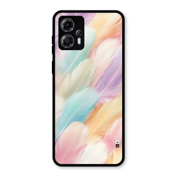 Pastel Feather Metal Back Case for Moto G13
