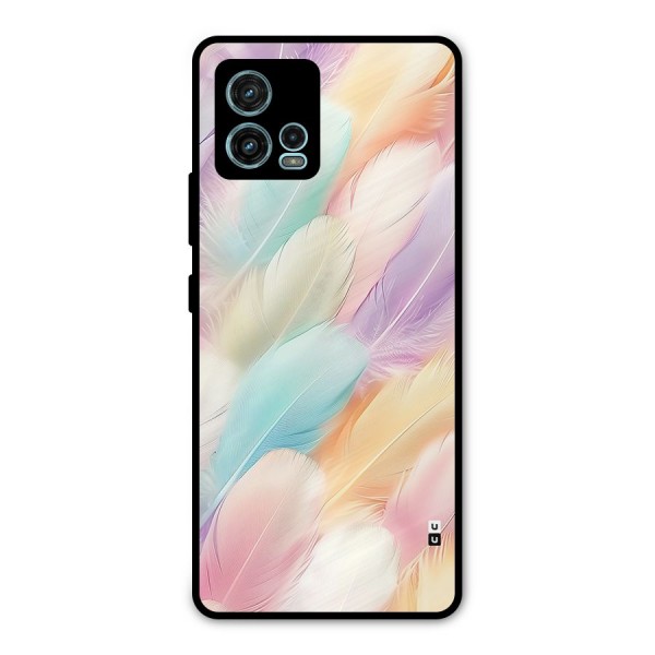 Pastel Feather Metal Back Case for Moto G72