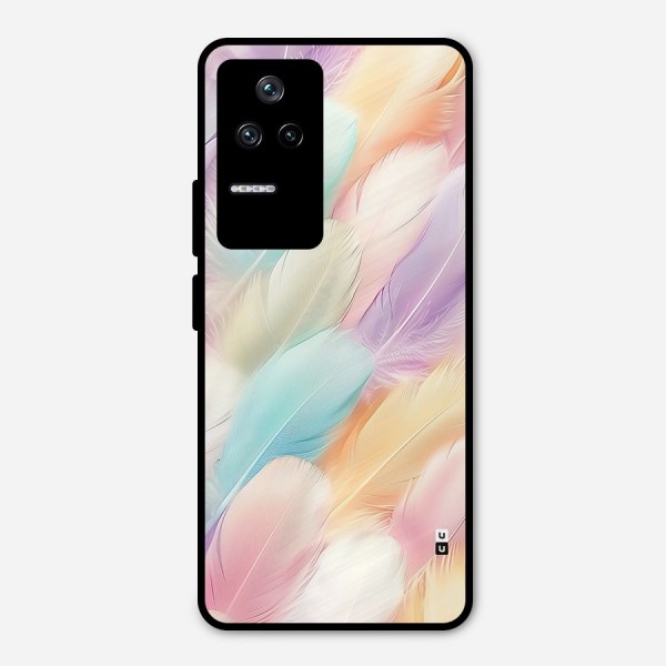Pastel Feather Metal Back Case for Poco F4 5G