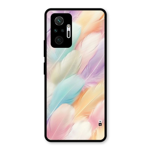 Pastel Feather Metal Back Case for Redmi Note 10 Pro