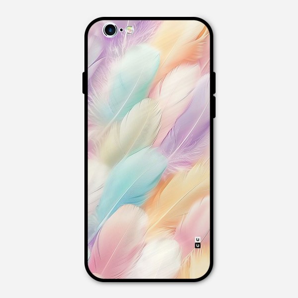 Pastel Feather Metal Back Case for iPhone 6 6s