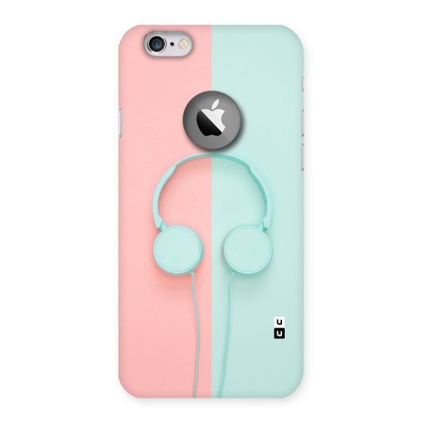 Pastel Headphones Back Case for iPhone 6 Logo Cut