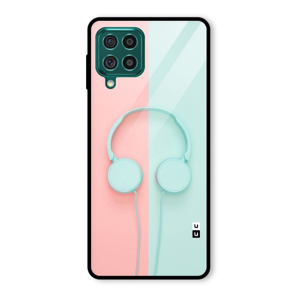 Pastel Headphones Glass Back Case for Galaxy F62
