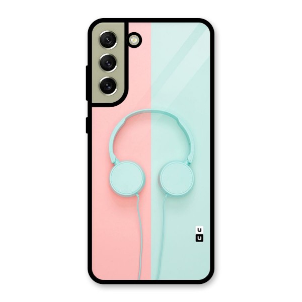 Pastel Headphones Glass Back Case for Galaxy S21 FE 5G