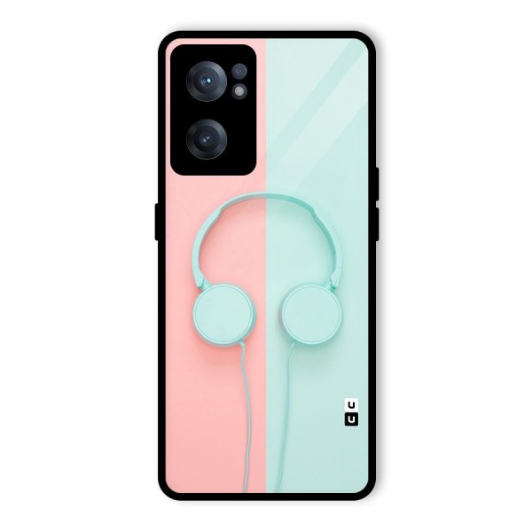 Pastel Headphones Glass Back Case for OnePlus Nord CE 2 5G