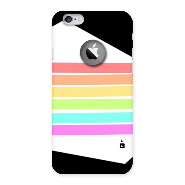 Pastel Pride Horizontal Stripes Back Case for iPhone 6 Logo Cut