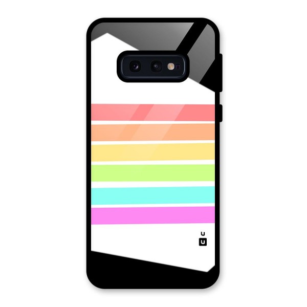 Pastel Pride Horizontal Stripes Glass Back Case for Galaxy S10e