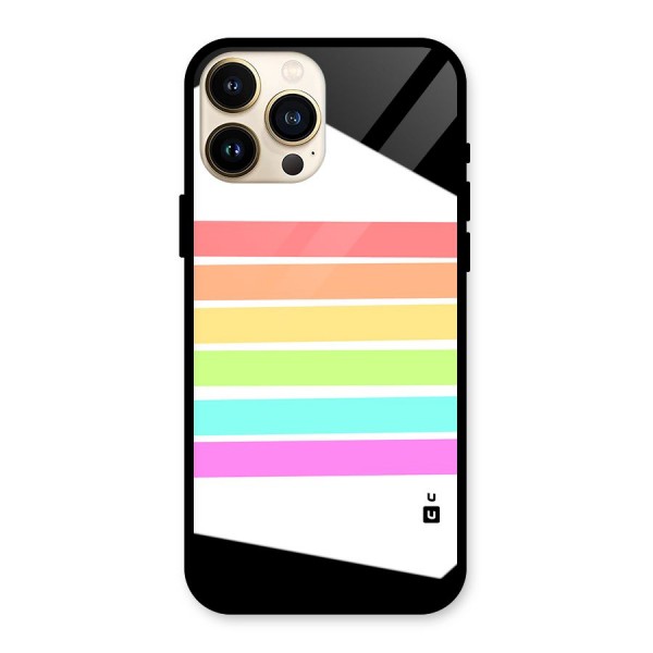 Pastel Pride Horizontal Stripes Glass Back Case for iPhone 13 Pro Max