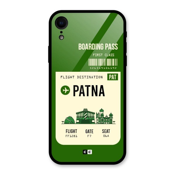 Patna Boarding Pass Glass Back Case for iPhone XR