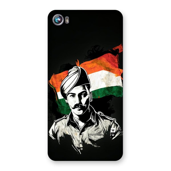 Patriotic Indian Back Case for Canvas Fire 4 (A107)