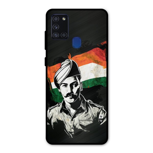 Patriotic Indian Metal Back Case for Galaxy A21s